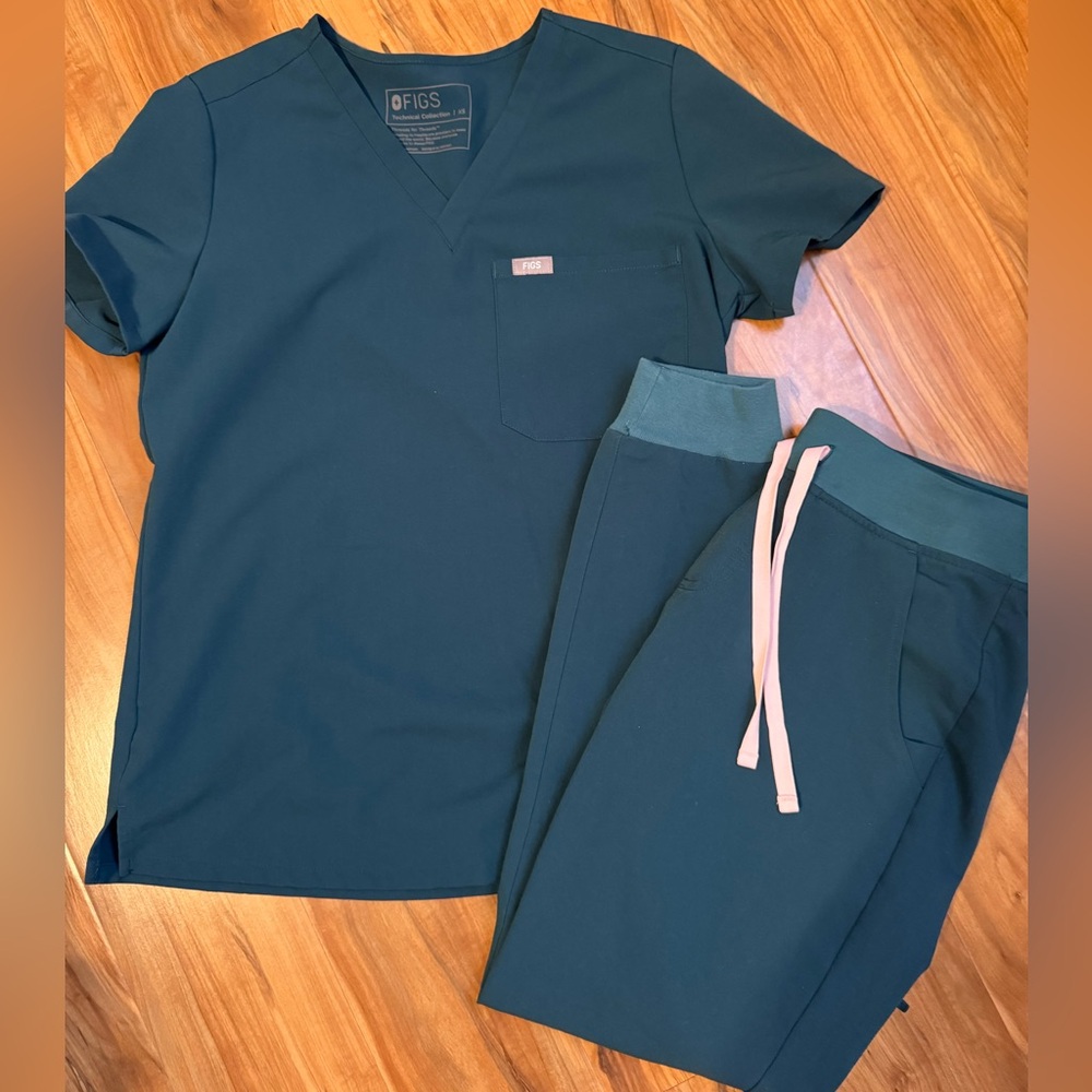 FIGS jogger set - Caribbean blue